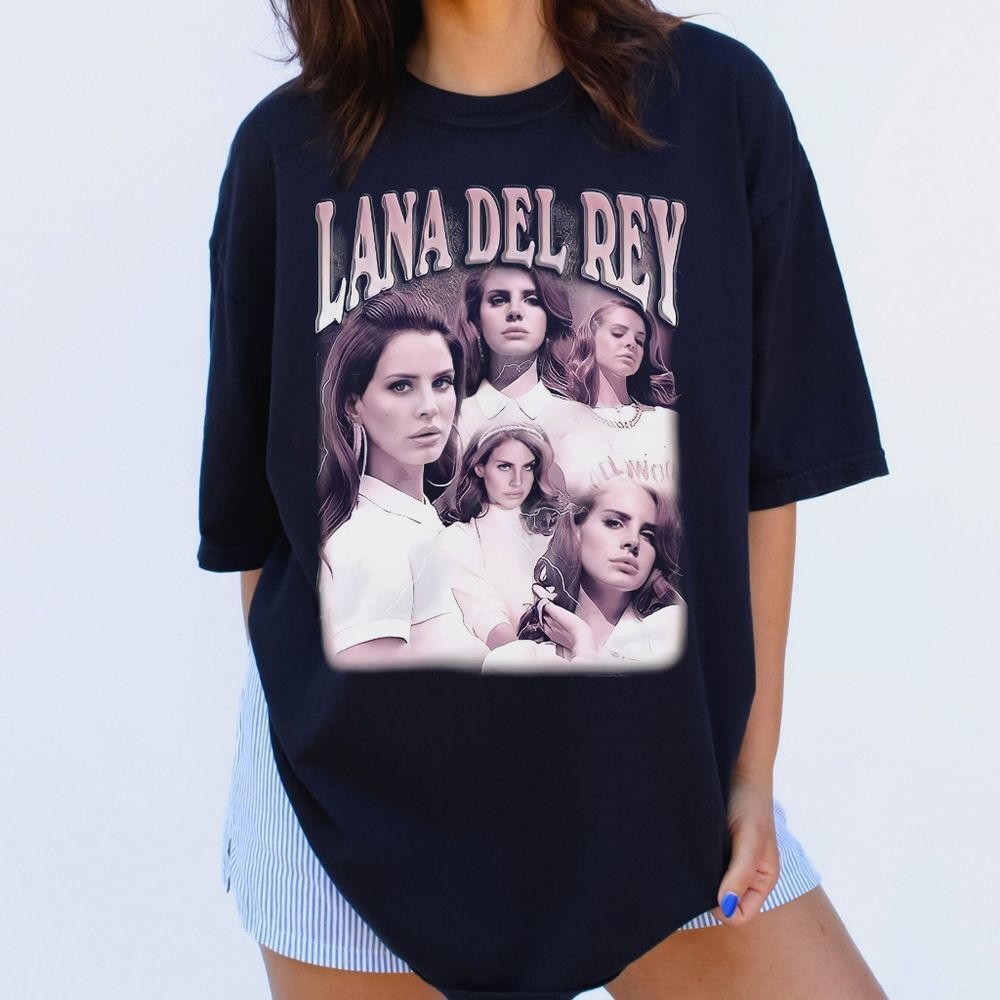 Lana Del Ray Pink Black Vintage Tour TShirt